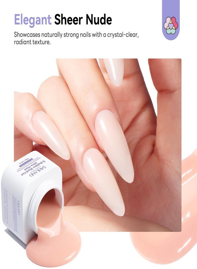 SAVILAND Extend Hard Gel for Nails: 120 g Large Capacity Builder Nail Gel Ultra Hard Sheer Nude 5-IN-1 Multifunctional Gel Nail Builder Base Strengthen Apex 30-Day Salon - Image 4